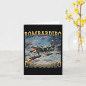 Carte Mème de crocodile drôle Bombardiro Crocodilo Funny (Fleur jaune)