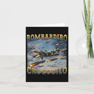 Carte Mème de crocodile drôle Bombardiro Crocodilo Funny