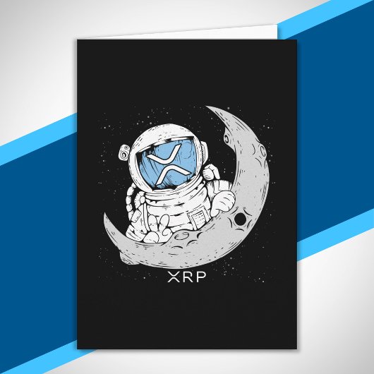 Carte Mème de crypto XRP Cryptomonnaie Cute Astronaut Mo