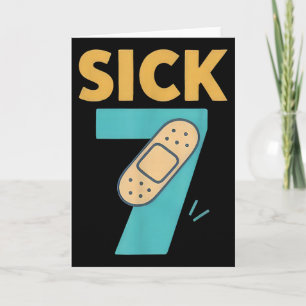 Carte Mème de jeu de mots amusant Sick Seven 6 7 Six Sev