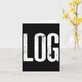 Carte Mème de journal amusant Halloween Beaver Log (Fleur jaune)