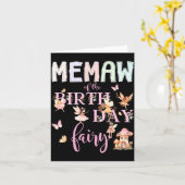 Carte Mémé de la fée d'anniversaire fille d'anniversaire (Fleur jaune)