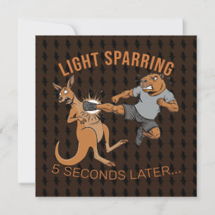 Carte Mème de MMA de capybara drôle vs kangourou en spar