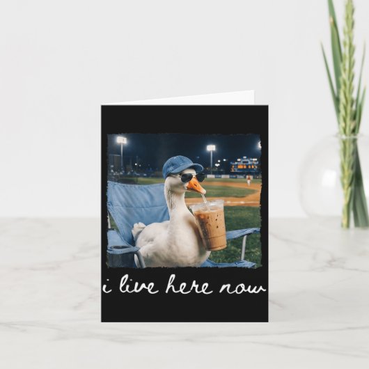 Carte Mème de terrain de baseball Funny Goose Duck Live (Devant)