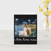 Carte Mème de terrain de baseball Funny Goose Duck Live (Fleur jaune)