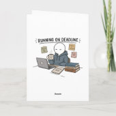 Carte Mème de travail drôle en cours d'exécution sur la (Dos)