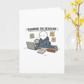 Carte Mème de travail drôle en cours d'exécution sur la (Fleur jaune)