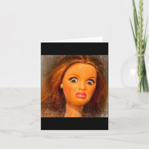 Carte Mème de visage de poupée dégoûtant drôle