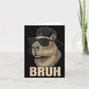 Carte Mème drôle de frère capybara amoureux Cool célibat