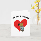 Carte Mème drôle Je suis juste un mec cool Saint-Valenti (Fleur jaune)