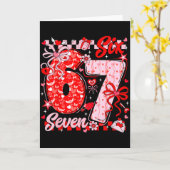 Carte Mème drôle Six Sept Jour de la Saint-Valentin 6 7 (Fleur jaune)