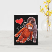 Carte Mème du bébé singe qui se fait frapper  (Fleur jaune)