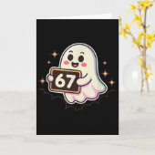 Carte Mème du fantôme de dessin animé 67  (Fleur jaune)