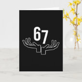 Carte Mème geste de la main 67 Six Seven  (Fleur jaune)