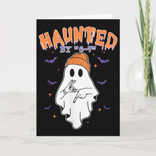 Carte Mème Halloween Hanté (Devant)