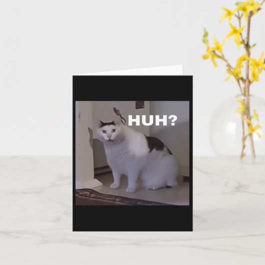 Carte Meme Huh Chat (Fleur jaune)