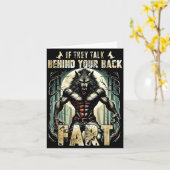 Carte Meme If They Talk Behind Your Back Fart Alpha Wolf (Fleur jaune)