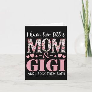 Carte Mémé j'ai deux titres maman et Gigi 1