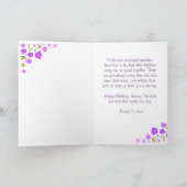 Carte Mémé Joliment Rose Violet Anniversaire (Intérieur)
