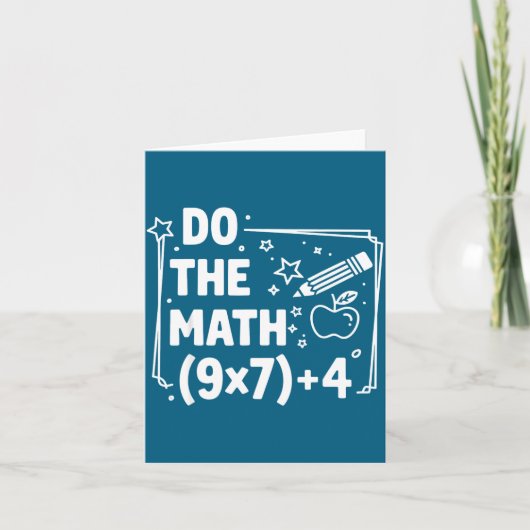 Carte Mémé Math 67 Pemdas Illustration Élémentaire (Devant)