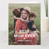 Carte MÊME MEILLEURE MUM JAMAIS Coeur Fête des Mères Pho (Devant)