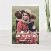 Carte MÊME MEILLEURE MUM JAMAIS Coeur Fête des Mères Pho (Devant)