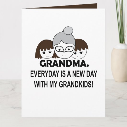 Carte Mémé Mère Grand-mère Mignonne Grand-mère (Devant)