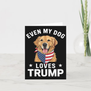 Carte Même Mon Chien Aime Trump Drapeau Usa Bandana