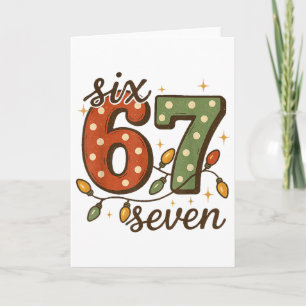Carte Mème Noël 67 Six Sept 6-7 Blague Internet Drôle