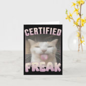 Carte Mème Offensive Mèmes de félin Freak Certifié Mat D (Fleur jaune)