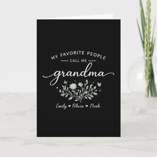 Carte Mémé personnalisée Mes personnes préférées m'appel