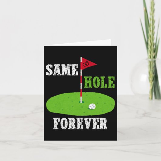 Carte Même Trou Forever Groom Bachelor Party Funny Golf (Devant)