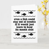 Carte Même un poisson pourrait rester en dehors des ennu (Fleur jaune)