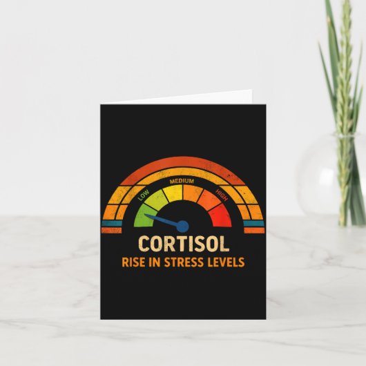 Carte Mème V drôle de niveaux de cortisol bas (Devant)