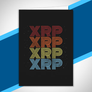 Carte Mème XRP Crypto Retro Vintage Cryptomonnaie