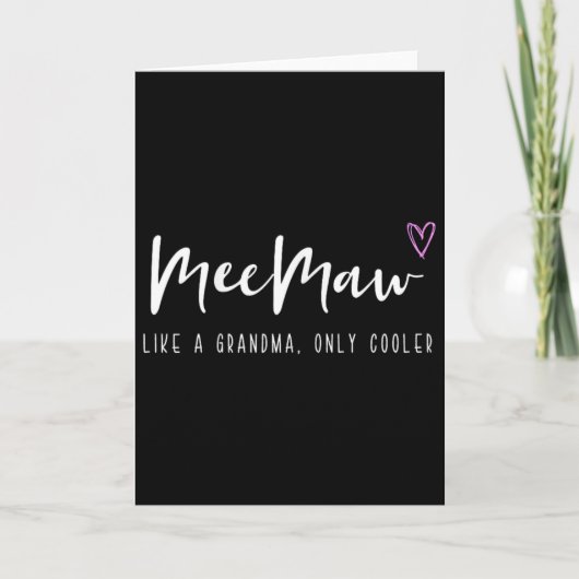 Carte Mémée comme une grand-mère mais en plus cool Mee p (Devant)
