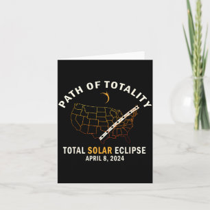 Carte Memento de l'éclipse solaire totale 2024 sur le pa