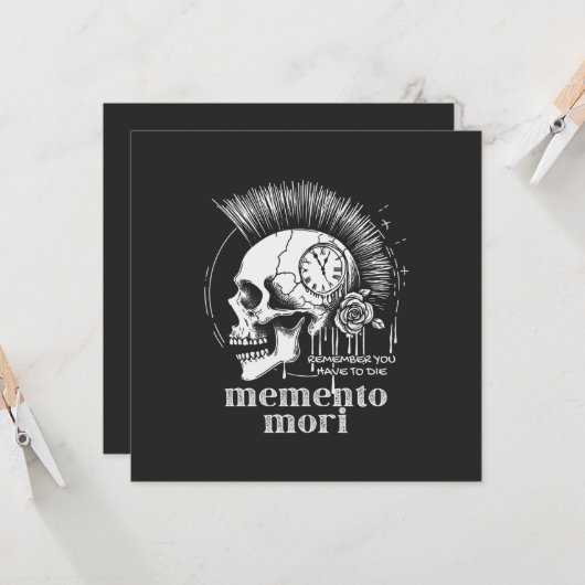 Carte Memento Mori (Devant/Arrière en situation)