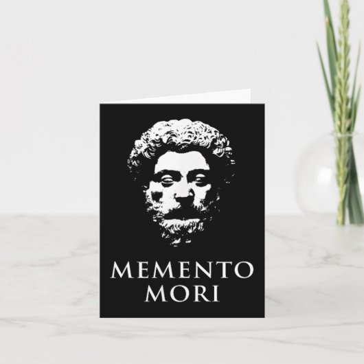 Carte Memento Mori Avec Marcus Aurelius Head (Devant)