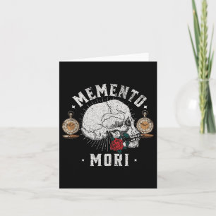 Carte Memento Mori Crâne Vintage _ Philosophie Tank stoï