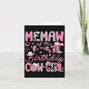 Carte Mémo De La Vache D'Anniversaire Rodeo Western Coqu