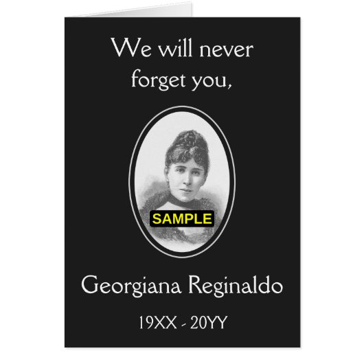 Carte Mémoire conservatrice, avec photo (Devant)