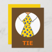 Carte mémoire cravate pour le mot syllabe initial  (Devant / Derrière)