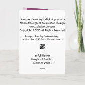 Carte Mémoire de Late Summer (Dos)