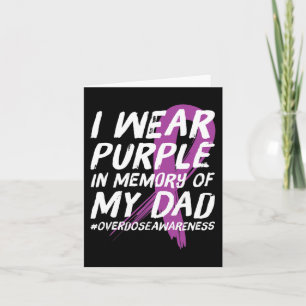 Carte Mémoire de Papa Porte du Violet pour la Sensibilis