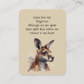 Carte mémoire Kangaroo Lover Australie (Dos)