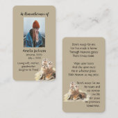 Carte mémoire mémorial Aquarelle Phoques Animaux (Devant / Derrière)