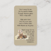 Carte mémoire mémorial Aquarelle Phoques Animaux (Dos)