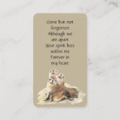 Carte mémoire mémorial Aquarelle Phoques Animaux (Dos)