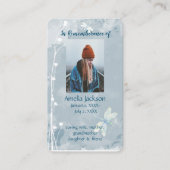 Carte mémoire mémorial Fleur blanche (Devant)